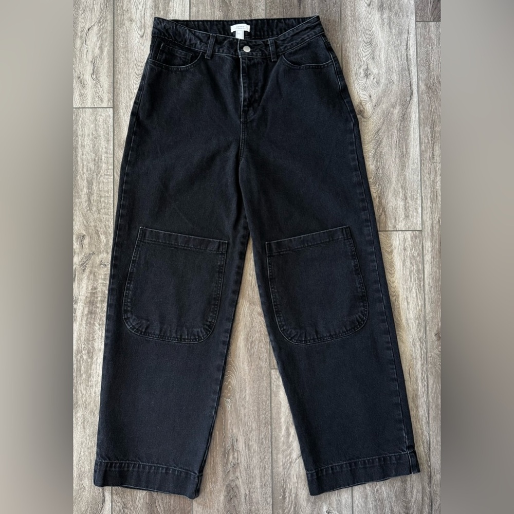 Forever 21 Premium Denim 90’s Baggy Wide Leg Jeans Knee Pockets Women’s 29x30